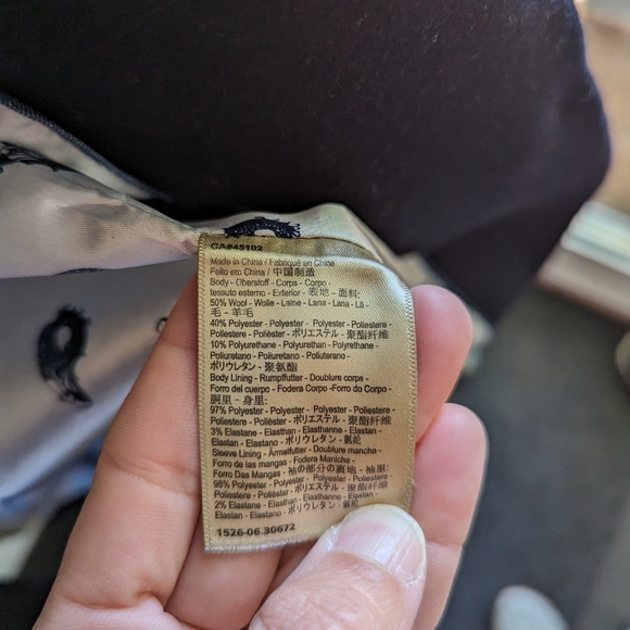 Maison Scotch Navy Wool Blend Blazer, Size 1 - Picture 7 of 8